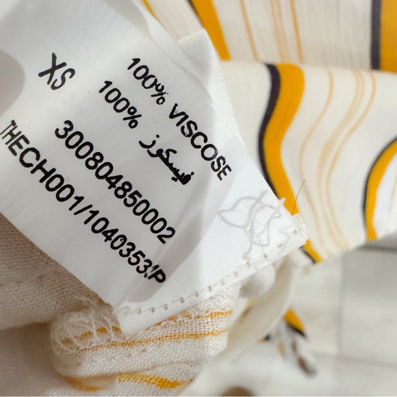 NWT Nuon boho striped tie waist button down crop top ❤️ - Picture 5 of 6